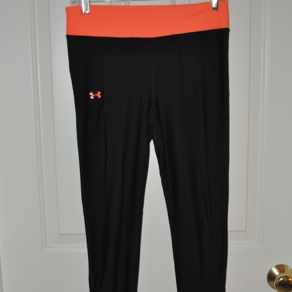 Under Armor Black and Peach Leggings Size Small